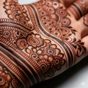 Elegant Arabic floral mehndi art for hands.